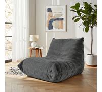 URBAN MEUBLE Chaise à mémoire de forme en chenille, série canapé de détente, gris foncé, 90 x 100 x 80 cm