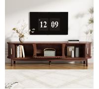 URBAN MEUBLE Meuble TV bois foncé avec portes coulissantes 165 cm