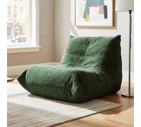 URBAN MEUBLE Pouf poire canapé paresseux en chenille à fil argenté luxe Vert 90 x 100 x 80 cm