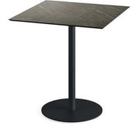 Urban - Table de terrasse, structure noire + plateau HPL effet marbre Midnight, 70 x 70 cm, 1 pièce