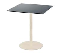 Urban - Table de patio, structure couleur sable + plateau HPL noir, 70 x 70 cm, 1 pièce