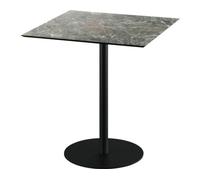 Urban - Table de terrasse, structure noire + plateau HPL effet marbre Galaxy, 70 x 70 cm, 1 pièce