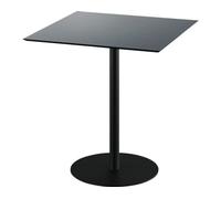 Urban - Table de terrasse, structure noire + plateau HPL noir, 70 x 70 cm, 1 pièce