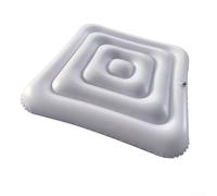 UrbanHui Housse gonflable carrée de 135 cm en PVC à économie d'énergie - Isolation thermique - Gonflage rapide - Résistante aux intempéries - Pour spa extérieur - Blanc B