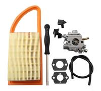 UrbanHui Kit de réglage de carburateur pour B&S 799583 593261, kit d'entretien 8 pièces avec filtres à air et joints d'allumage pour tondeuse à gazon Murray M20300 500E 140CC