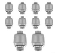 UrbanHui Lot de 10 connecteurs de conduit en PVC NPT | Raccords de conduits flexibles non métalliques | pour installations électriques industrielles et résidentielles (1/2)
