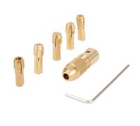 UrbanHui Lot de 7 mandrins de perçage, matériau en cuivre, mandrin à outils de perçage, panneau ABS, feuille d'aluminium, perçage de carton