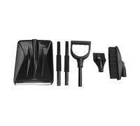 UrbanHui Pelle à neige 3 en 1 Outil de dégivrage pour allée de voiture, en acier inoxydable léger avec cadre en alliage d'aluminium pour climats enneigés (3 en 1 blanc argenté)