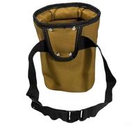 UrbanHui Sac banane en toile avec fermeture à pression pour électricien, charpentier, tablier à outils, anneau à mesurer ruban amovible (B)