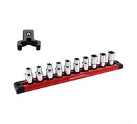 UrbanHui Support de rail pour douilles 6,35 mm, 1,27 cm, avec réglage de la boucle lisse et trous d'extrémité pour un porte-outils sécurisé ou un montage mural (C)