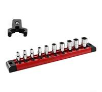 UrbanHui Support de rail pour douilles 6,35 mm, 1,27 cm, avec réglage de la boucle lisse et trous d'extrémité pour un porte-outils sécurisé ou un montage mural (A)