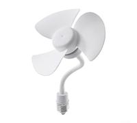 UrbanHui Whisper Ventilateur de plafond silencieux Interface E27 Puissance 10 W pour un refroidissement efficace Convient pour diverses applications intérieures (ventilateur E27 avec tuyau)