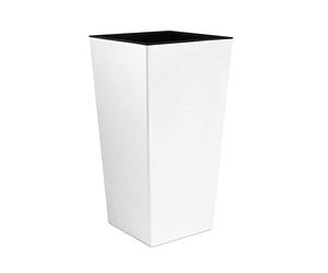 Urbi tall pot 7,2 litres, en plastique, 17 x 17 x 32,5 cm en couleur blanc