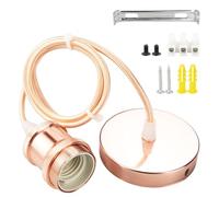 URCIANOW 100cm fil réglable douille E27 avec douille câble vintage douille en or rose Imperméable à l'eau IP44, peut installer librement l'abat - jour 1 pcs