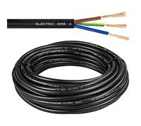 URCIANOW Câble H03VV-F 3x0,75mm² Noir 10m Flexible