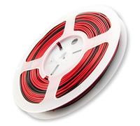URCIANOW Fil Électrique 22 AWG 2 Conducteurs Rouge Noir 20m | 2 x 0,3 mm², 22 AWG Cuivre Étamé, Isolation PVC Durable, Idéal pour Lampes, Projets DIY et Rallonges Basse Tension