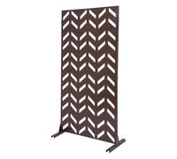 ureggvbu Brise-vue en métal autoportant, 90 x 182 cm, décoratif pour | Paravent en métal enduit, design feuille de saule découpée au laser, résistant à la corrosion, pour jardin, balcon et piscine