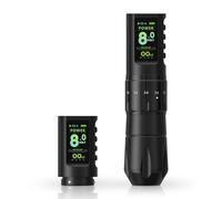 Urex Axis Pistolet de tatouage pour débutants, machine à tatouer rotative sans fil 1600 mAh Noir