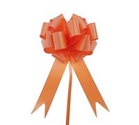 URFEDA 30pcs Nœuds Automatiques, Nœuds Ruban Orange, Noeud Voiture Mariage, Bricolage Grand Nœud de Tirage, Grand Noeud de Ruban, Cadeau Emballage Nœuds Papillon, Mariage Noeud de Chaise Mariage