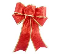 URFEDA Paillettes Arcs Noël, Arbre de Noël Couronne de Noël Ornements, Grands Noeud de Ruban Suspension de Sapin de Noël, Noeud d'emballage de Cadeau, DIY Décoration de Noël (Rouge 1)
