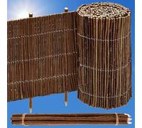 UrFence 300x20 Rouleau Bordure Jardin Bois - Bordure a Planter Flexible - Bordure Pelouse en Osier - Petite Barrière de Parterre - Bordurette de Massif - Cloture de Separation - Barriere Terrasse