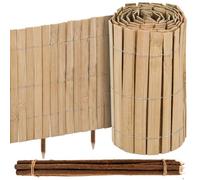 UrFence Bordure Jardin Bambou 300x30 cm - Délimitation Flexible pour Pelouse et Massif - Petite Clôture Naturelle pour Terrasse