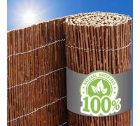 UrFence Canisse en Osier 120x300 cm - Brise Vue Balcon Terrasse Jardin - Clôture Naturelle en Osier - Brise Soleil Coupe Vent Extérieur - Canisse Bois Résistante pour Clôture Jardin Balcon