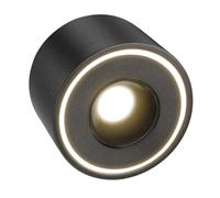 URing LED Spots de Plafond Noir - Ultra Plat - Ø97x55mm - Spot LED en Saillie 8W 1680LM - 4000K Blanc Neutre - Spot Plafonnier Rond 230V, Spot Plafonnier en Aluminium, Spot Interieur Plafond LED