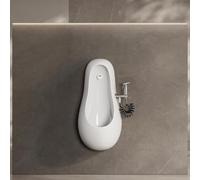 Urinoir Automatique Mural en Céramique Homme avec Pistolet Pulvérisateur | Urinoir Homme avec Protection Anti-Éclaboussures et Siphon Anti-Odeur pour Garage(Built-in sensor)