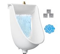 Urinoir commercial universel à fixation murale TopSpud - Urinoir de salle de bain sans eau pour homme - En plastique - Pour toilettes, garage, urinoir d'extérieur avec tuyau pour maison, dortoir, abri
