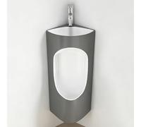 Urinoir Dangle En Céramique Avec Lavabo Intégré, Urinoir Mural Pour Hommes, Robinet Deau Chaude Et Froide, Design Compact Et Anti-éclaboussures, Pour Salle De Bain/garage Extérieur Gray