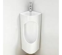 Urinoir Dangle En Céramique Avec Lavabo Intégré, Urinoir Mural Pour Hommes, Robinet Deau Chaude Et Froide, Design Compact Et Anti-éclaboussures, Pour Salle De Bain/garage Extérieur White