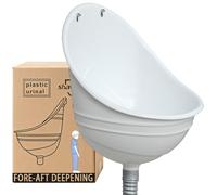 Urinoir de garage sans eau en plastique pour homme, urinoir mural pour homme, urinoir d'extérieur mural pour salle de bain, sans perçage, auto-adhésif pour homme (blanc)