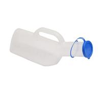 Urinoir de Grosse Capacité Plastique Blanc 1000ml, Échelle | Moulage Monobloc, Bord Lisse et Bouche Plus Douce, Usage au Chevet, Camping, Hommes et Femmes