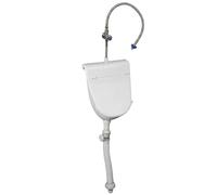 Urinoir en plastique pour hommes et enfants, urinoir mural d'apprentissage de la propreté, urinoirs d'extérieur équipés 'un couvercle, blanc, 23, 62 pouces (avec valve de chasse et accessoires)