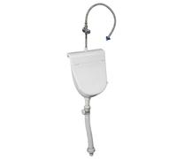 Urinoir en plastique pour hommes et enfants, urinoir mural d'apprentissage de la propreté, urinoirs d'extérieur équipés 'un couvercle, blanc, 23, 62 pouces (avec valve de chasse et accessoires), urin