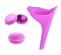 Urinoir Femme,Urinoir Féminin en Silicone Réutilisable, Portable pour Pipi Debout Femme,Toilette WC Accessoire,Appareil de Miction pour en Plein Air, Camping,Voyage,Activités - Mauve