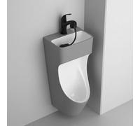 Urinoir Homme avec Lavabo Intégré Urinoir Mural Céramique avec Robinet | Urinoir Homme Mural avec Lavabo Céramique Robinet Extensible Chasse d'Eau Siphon Réduction Consommation d'Eau Salle de Bain