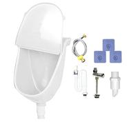 Urinoir Mural Avec Couvercle - Urinoir De Salle De Bain Anti-éclaboussures | PP Réglable Pour Maison, Camping-car, Camping, Garage | Comprend Robinet De Chasse, Tuyau Et Tuyau Anti-odeurs, So