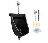 Urinoir mural - Séparateur de chasse d'eau - Robinet de toilette compact - Unité WC peu encombrante - Urinoir mural - Solution de salle de bain pratique pour l'extérieur, dortoir, jardin, camping-car