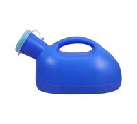 Urinoir Portable pour Homme avec Couvercle 27x15x14cm Bleu | PP PET, Poignée Ergonomique à Prise d'une Main, Ouverture Large, Usage au Lit Camping