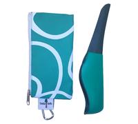 Urinoir pour femmes, conçu pour être debout, en bleu turquoise et gris