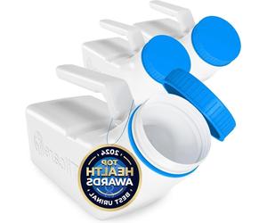 Urinoir pour hommes - Flacon urinaire - Facile à utiliser en voyage - Couvercle lumineux - Capacité de 1000 ml - Transparent