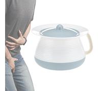 Urinoirs pour homme - Urinoir portable en polypropylène avec couvercle et | Base de 18,5 cm, haut de 21 cm, hauteur de 14 cm, polypropylène de 238 g, design de chambre couverte avec poignée pour la