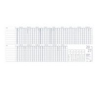 Urlaubsplaner 15 Mon 2027: Wandkalender 100x42 cm mit 15 Monaten auf 1 Seite (inkl. Jan-März Folgejahr), für 35 Personen, Wochenzählung, gefalzt, Ferientermine, Sonn- & Feiertage