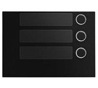 URMET FACE AVANT SÉRIE ALPHA AVEC 3 TOUCHES NOIR 116813 URMET