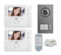 URMET VIDEO ENTRY KIT MINI NOTE2 2-WIRE DUPLEX WITH 2 MONITORS MIRO SPEAKERPHONE 172284 172294