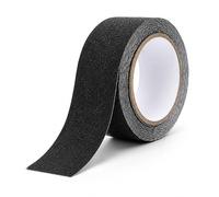 URMONA Ruban Antidérapant 5 cm x 10 m, Adhésif pour Escaliers et Marches | Bande antiglisse, surface abrasive, traction élevée, salle de bain, cuisine, rampe, cave, garage, maison, extérieur (Noir)