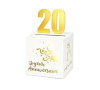 Urne Anniversaire avec Fronton Chiffre Boite Carte Fete Joyeux Anniversaire Dore Boite Carte Colletion Tirelire Année Célébration Urnes pour décoration (20)