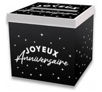 urne carton cagnotte anniversaire 20cm noir - générique urne24nb Noir
